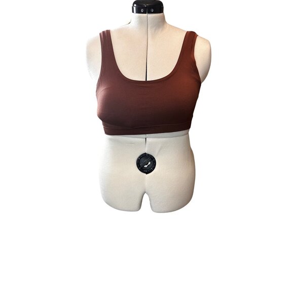 Nordstrom Size XL Lot of 2 Pullover Stretch Sport Bras  Tan and Brown - Picture 3 of 15